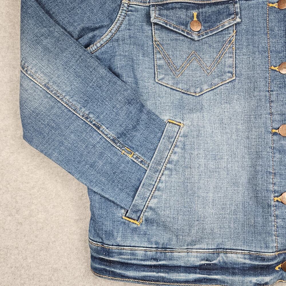 Wrangler Women's Retro Denim Jacket Sherpa Lined Western Large Excellent Cond. - Picture 2 of 13
